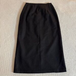 Vintage Wool Midi Skirt